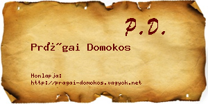 Prágai Domokos névjegykártya